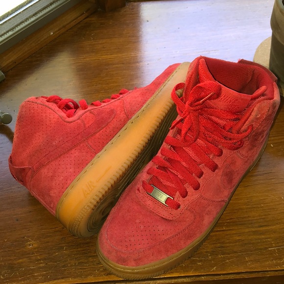 Nike Other - Red Hightop Air Force 1s Nike Other - Red Hightop Air Force 1s